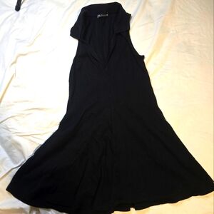 Zara Black Collared A-Line Cocktail Dress
